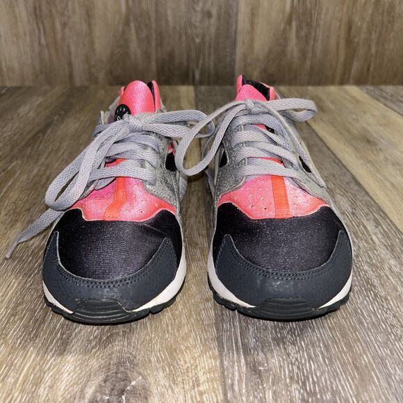 Nike Huarache Run Youth US Size 5Y Hot Punch Pink Wolf Gray 654280-600 Shoes - Picture 3 of 11
